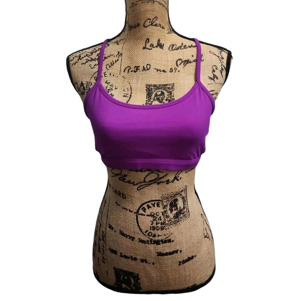 Fabletics Womens Size‎ XXS Sports Bra Cross Strap Purple